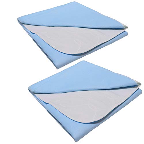 2er Set Inkontinenz Unterlage waschbar Auflage Betteinlage Nässeschutz Bettunterlage wasserdicht Matratzenauflage Weiß (75 x 85 cm) von Generisch