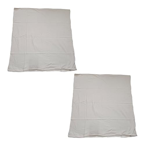 2er Set Kissenbezug 80x80 cm Kopfkissenbezug Kissenhülle 100% Baumwolle mit Reißverschluss Made in Germany (Beige Gestreift Edel Linon) von Generisch