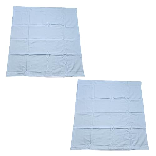 2er Set Kissenbezug 80x80 cm Kopfkissenbezug Kissenhülle 100% Baumwolle mit Reißverschluss Made in Germany (Hellblau Gestreift Edel Linon) von Generisch