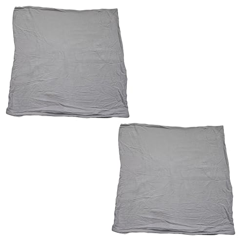 2er Set Kissenbezug 80x80 cm Kopfkissenbezug Kissenhülle 100% Baumwolle mit Reißverschluss Made in Germany (Hellgrau Musselin) von Generisch