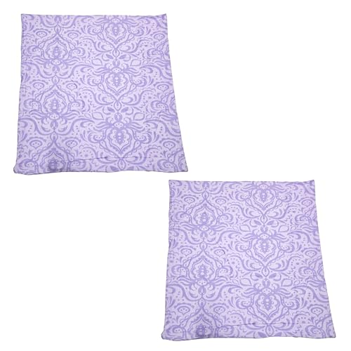 2er Set Kissenbezug 80x80 cm Kopfkissenbezug Kissenhülle 100% Baumwolle mit Reißverschluss Made in Germany (Lila Flieder Blumen) von Generisch