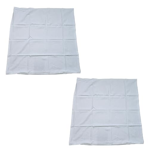 2er Set Kissenbezug 80x80 cm Kopfkissenbezug Kissenhülle 100% Baumwolle mit Reißverschluss Made in Germany (Weiß Gestreift Edel Linon) von Generisch