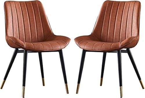 2er Set Moderne Esszimmerstühle aus Leder, gepolstert, stilvoll für Küche & Wohnzimmer, langlebige schwarze Metallbeine, perfekt für Esszimmer & Schlafzimmer 2er Set Moderne Esszimmerstühle aus Leder, gepolstert, stilvoll für Küche & Wohnzimmer, langlebige schwarze Metallbeine, perfekt für Esszimmer & Schlafzimmer von Generisch