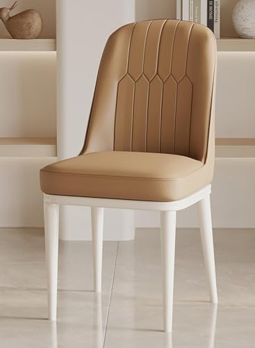 2er Set Moderne Kunstleder Esszimmerstühle mit dicker Polsterung Stilvolles Küchenstuhl Set für Esszimmer Wohnzimmer Lounge und Empfangsbereich von Generisch