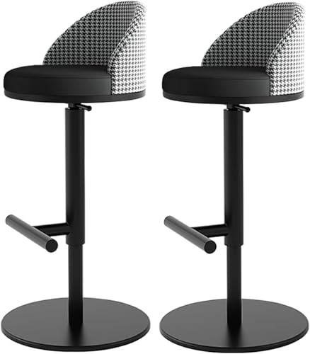 2er Set Moderne PU Leder Drehbar Thekenhocker Höhenverstellbare Barhocker Hohe Rückenlehne Küchenstühle Schwarze Barmöbel für Esszimmer Modernes Design 2er Set Moderne PU Leder Drehbar Thekenhocker Höhenverstellbare Barhocker Hohe Rückenlehne Küchenstühle Schwarze Barmöbel für Esszimmer Modernes Design von Generisch