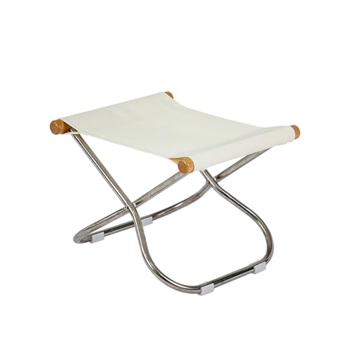 2er Set Outdoor Stühle - Leichte Strandstühle für Erwachsene, Modern & Leicht zu reinigen, Perfekt für Balkon, Wohnzimmer oder Terrasse (Weiß, Kompakte Größe) von Generisch