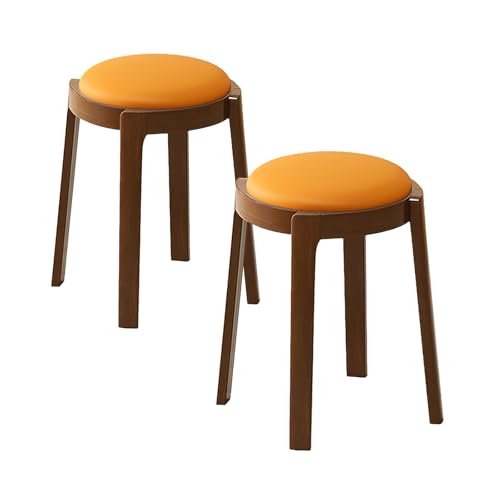 2er Set Polsterstuhl Esszimmerstühle Massivholz Hocker Stapelbar Küche & Ankleidehocker Keine Montage erforderlich Modernes Design für Esszimmer & Wohnzimmer 2er Set Polsterstuhl Esszimmerstühle Massivholz Hocker Stapelbar Küche & Ankleidehocker Keine Montage erforderlich Modernes Design für Esszimmer & Wohnzimmer von Generisch