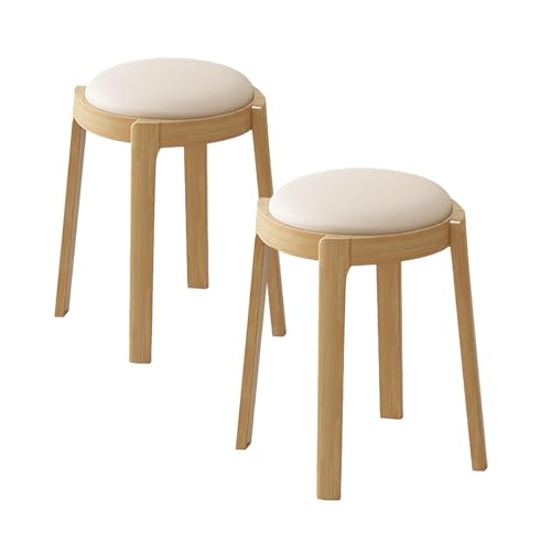 2er Set Polsterstuhl Esszimmerstühle Massivholz Hocker Stapelbar Küche & Ankleidestühle Keine Montage erforderlich Modernes Quadratisches Design für Esszimmer & Wohnzimmer 2er Set Polsterstuhl Esszimmerstühle Massivholz Hocker Stapelbar Küche & Ankleidestühle Keine Montage erforderlich Modernes Quadratisches Design für Esszimmer & Wohnzimmer von Generisch