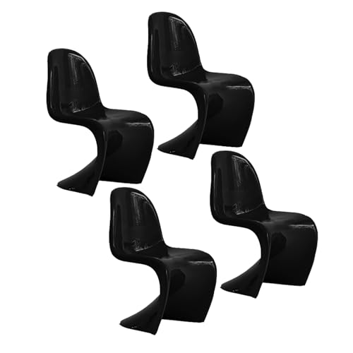 2er Set Rot Ergonomische Stapelbare Esszimmerstühle für Büro und Wohnzimmer von Generisch