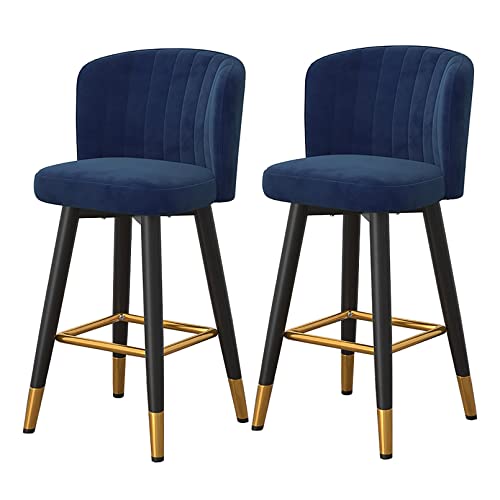 2er Set Samt Barhocker Drehbar mit Rückenlehne, 360° Drehbar Frühstück Küchenstuhl Moderne Hochstühle mit Fußstütze für Esszimmer und Wohnzimmer 2er Set Samt Barhocker Drehbar mit Rückenlehne, 360° Drehbar Frühstück Küchenstuhl Moderne Hochstühle mit Fußstütze für Esszimmer und Wohnzimmer von Generisch