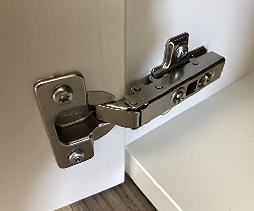 2er-Set Scharniere (neu) mit Softclose für Besta mit 2 Scharniere und 8 Schrauben, Silber, 13.4 x 8.2 x 3 von NELI