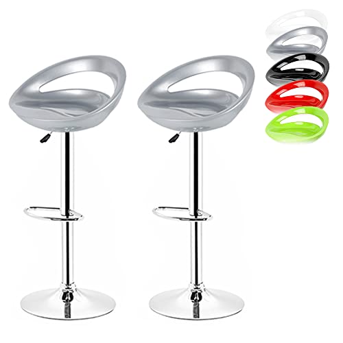2er Set Verstellbare Barhocker Hoch Küchenstühle Drehbar ABS Kunststoff Barhocker Höhenverstellbar 55-75cm Modernes Grau-Design für Zuhause & Küche 2er Set Verstellbare Barhocker Hoch Küchenstühle Drehbar ABS Kunststoff Barhocker Höhenverstellbar 55-75cm Modernes Grau-Design für Zuhause & Küche von Generisch
