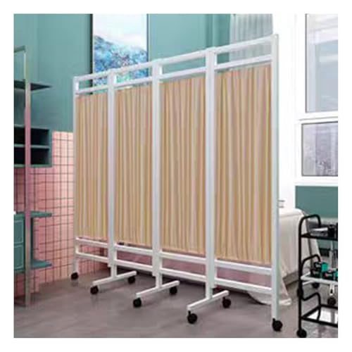 3/4/5/6 Raumteiler, Mobiler Raumteiler Mit Sichtschutz, Raumteiler Mit Rollender Trennwand, Geeignet for Platzsparende Untersuchungen Auf Klinikstationen(4 Slices) von Generisch