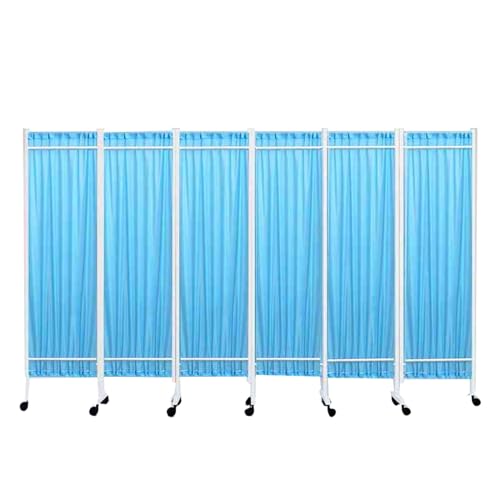 3/4/5/6 Raumteiler, Zusammenklappbarer Und Rollender Raumteiler Mit Rädern, Wandteiler-Bildschirmpaneele, Geeignet for Sichtschutzwände for Untersuchungstrennwände Auf Klinikstationen(6 Slices) von Generisch