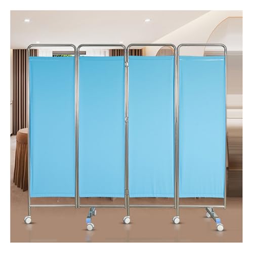 3/4-Scheiben-Raumteiler, Wandteiler-Bildschirmpaneele, Rollende Trennwand-Raumteiler Mit Rollenden Rädern, Geeignet for Heimklinik-Stationsuntersuchungskrankenhäuser(4 Slices) von Generisch
