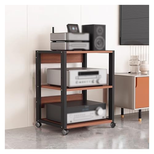 3/4-stöckiger Audio-Video-Ständer, Eckregal, Medienschrank für Heimkino, Stereo-Empfänger und CD-Player, Aufbewahrung, perfekt für Wohnzimmer, Gaming und Elektronik. von Generisch