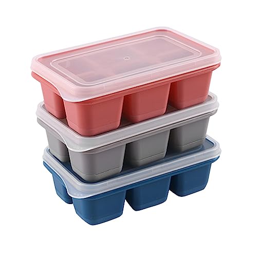 3 Stück Eiswürfelform mit Deckel, 6 Fach Eiswürfelbehälter Bpa Frei, Eiswürfelformen 3cm Große Ice Tray 3 Stück Eiswürfelform mit Deckel, 6 Fach Eiswürfelbehälter Bpa Frei, Eiswürfelformen 3cm Große Ice Tray von Generisch