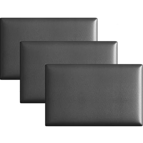 3 Stück Kinder-Wandaufkleber, 3D, weich gepolstert, selbstklebend, Kopfteilschoner für die Wandsicherheit, Dunkelgrau, 20 x 50 cm 3 Stück Kinder-Wandaufkleber, 3D, weich gepolstert, selbstklebend, Kopfteilschoner für die Wandsicherheit, Dunkelgrau, 20 x 50 cm von Generisch