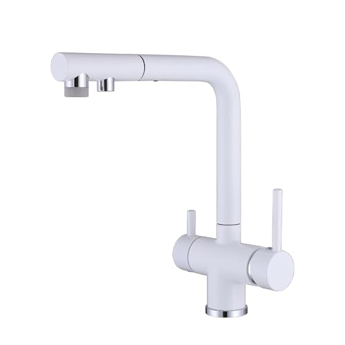 3-Wege-Küchenarmatur, ausziehbar, mit schwenkbarem Auslauf für Trink- und Wasserfilterung, ideal für Küchenspülen und stilvolles Design von Generisch