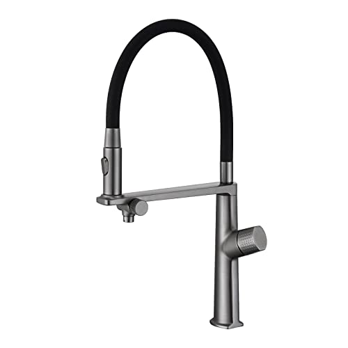 3-Wege-Küchenarmatur, drehbarer Messinghahn, heißes und kaltes Wasser, multifunktional, Einloch-Spültischarmatur, Chrom-Finish, modernes Design für Zuhause und gewerbliche Nutzung von Generisch