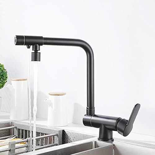 3-Wege-Küchenarmatur - 3-in-1 Trinkwasser-Mischbatterie Chrom & Schwarz Dual Mode Wasserhahn für Fensterinstallation Hochwertiger Wasserfilter Wasserhahn Ideal für den Heimgebrauch 3-Wege-Küchenarmatur - 3-in-1 Trinkwasser-Mischbatterie Chrom & Schwarz Dual Mode Wasserhahn für Fensterinstallation Hochwertiger Wasserfilter Wasserhahn Ideal für den Heimgebrauch von Generisch
