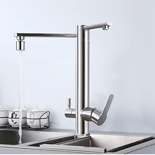 3 Wege Küchenarmatur 3 in 1 Wasserfilter Wasserhahn mit Schwenkauslauf Schwarz Gebürstetes Finish Moderne Spültischarmatur für sauberes Trinkwasser Küchenzubehör 3 Wege Küchenarmatur 3 in 1 Wasserfilter Wasserhahn mit Schwenkauslauf Schwarz Gebürstetes Finish Moderne Spültischarmatur für sauberes Trinkwasser Küchenzubehör von Generisch