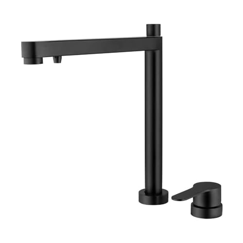 3-Wege-Küchenarmatur Edelstahl 2-Loch Wasserhahn Warm- & Kaltwasser 3-in-1 Wasserfilter Elegantes Weißes Design Perfekt für Moderne Küchen & Stilvoll von Generisch