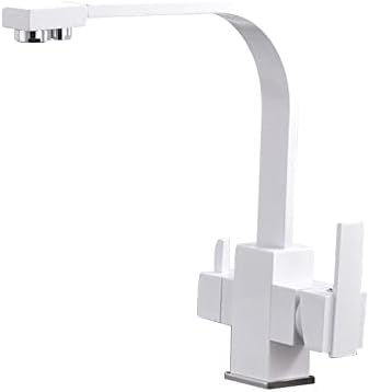 3-Wege-Küchenarmatur - Schwenkbarer Auslauf 2 Hebel Design 3-in-1 Trinkwasserfilter Wasserhahn Haferflocken Weiß Ideal für Moderne Küchen Einfache Installation & Stilvoll 3-Wege-Küchenarmatur - Schwenkbarer Auslauf 2 Hebel Design 3-in-1 Trinkwasserfilter Wasserhahn Haferflocken Weiß Ideal für Moderne Küchen Einfache Installation & Stilvoll von Generisch