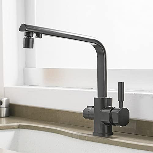 3-Wege-Küchenarmatur mit Schwenkauslauf & Wasserfilter - Chrom 3-in-1 Mischbatterie Schwarz Dual Mode für reines Trinkwasser Einfache Installation & Modernes Design 3-Wege-Küchenarmatur mit Schwenkauslauf & Wasserfilter - Chrom 3-in-1 Mischbatterie Schwarz Dual Mode für reines Trinkwasser Einfache Installation & Modernes Design von Generisch