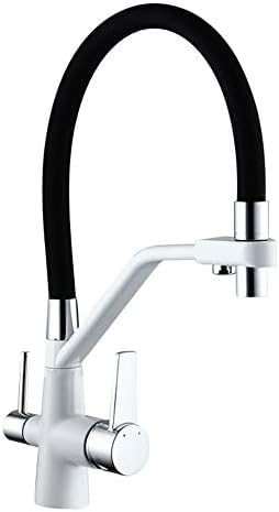 3 Wege Küchenarmatur mit Wasserfilter Universal Umkehrosmose Mischbatterie 360° Schwenkauslauf Chrom & Weiß Multifunktions Design für Unterspüle Filtersystem 3 Wege Küchenarmatur mit Wasserfilter Universal Umkehrosmose Mischbatterie 360° Schwenkauslauf Chrom & Weiß Multifunktions Design für Unterspüle Filtersystem von Generisch
