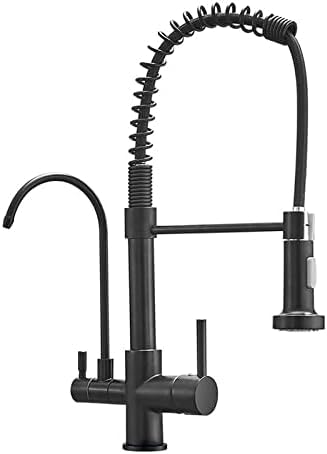 3 Wege Küchenarmatur mit herausziehbarer Brause Doppelgriffe 360° Drehbar Chrom Finish 3 in 1 Wasserfilter zum Trinken Spirale Design Moderne Küchenarmatur 3 Wege Küchenarmatur mit herausziehbarer Brause Doppelgriffe 360° Drehbar Chrom Finish 3 in 1 Wasserfilter zum Trinken Spirale Design Moderne Küchenarmatur von Generisch