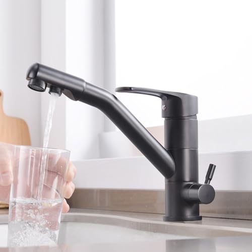 3-Wege-Küchenmischbatterie, 3-in-1-Wasserfilter-Wasserhahn mit Einhebelsteuerung, Chrom-Finish für sauberes Trinkwasser, stilvolles und funktionales Design 3-Wege-Küchenmischbatterie, 3-in-1-Wasserfilter-Wasserhahn mit Einhebelsteuerung, Chrom-Finish für sauberes Trinkwasser, stilvolles und funktionales Design von Generisch