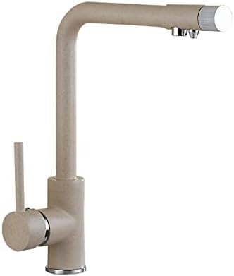 3-Wege-Küchenmischbatterie, 3-in-1-Wasserfilter-Wasserhahn mit Warm- und Kaltwassertrinken, gefiltertem Wasserauslass, stilvolles schwarzes Design für moderne Küchen von Generisch