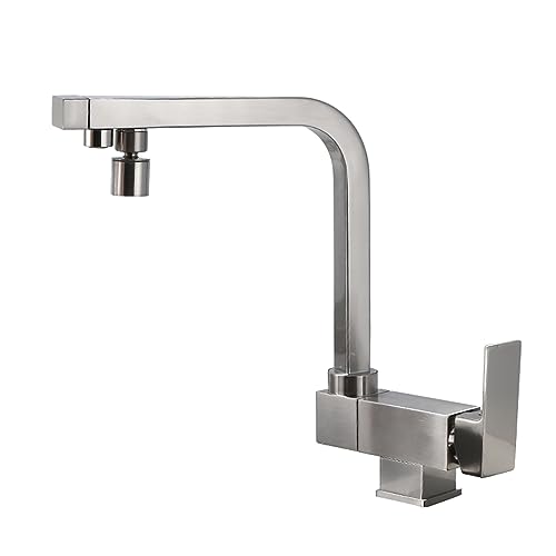 3-Wege-Wasserfilter-Wasserhahn für Küchenspüle, Chrom-Finish, Dual-Modus, Trinkwasserhahn mit faltbarem Design, Dreifach-Funktion, Wasserfilterhahn 3-Wege-Wasserfilter-Wasserhahn für Küchenspüle, Chrom-Finish, Dual-Modus, Trinkwasserhahn mit faltbarem Design, Dreifach-Funktion, Wasserfilterhahn von Generisch