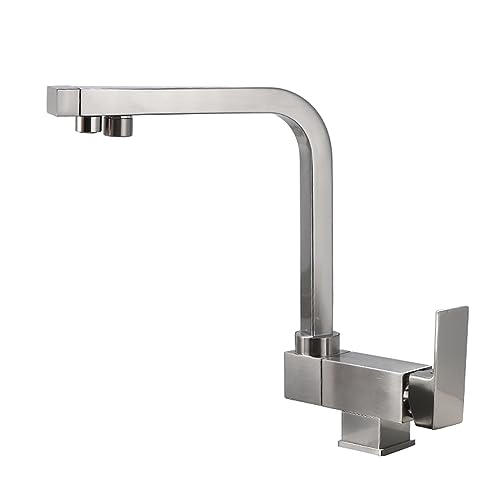 3-Wege-Wasserfilter-Wasserhahn für Küchenspüle, Chrom-Finish, Dual-Modus, Trinkwasserhahn mit faltbarem Design, Dreifach-Funktion, Wasserfilterhahn 3-Wege-Wasserfilter-Wasserhahn für Küchenspüle, Chrom-Finish, Dual-Modus, Trinkwasserhahn mit faltbarem Design, Dreifach-Funktion, Wasserfilterhahn von Generisch