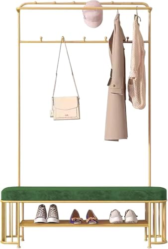 3-in-1 Eingangsbereich, Flur Baum mit Bank, 2-stöckiges Regal und Haken für Schuhe, Hut, Handschuhe, ideal für Wohnzimmer, Schlafzimmer Organisation 3-in-1 Eingangsbereich, Flur Baum mit Bank, 2-stöckiges Regal und Haken für Schuhe, Hut, Handschuhe, ideal für Wohnzimmer, Schlafzimmer Organisation von Generisch