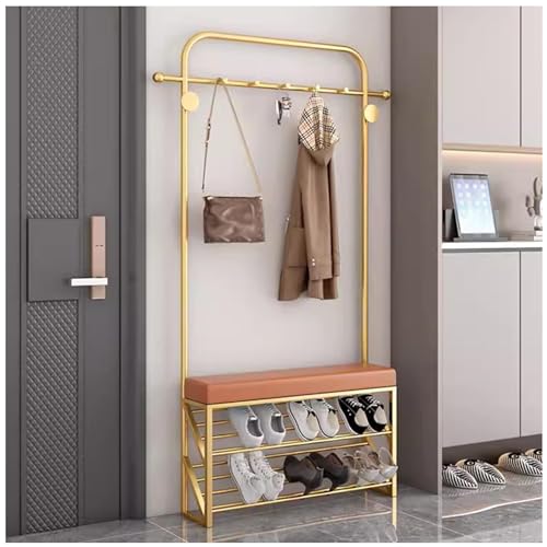 3-in-1 Garderobenleiste mit Schuhaufbewahrung Polsterbank freistehender Eingangsbereich ideal für Flur Wohnzimmer Eingangsbereich Platzsparendes Design 3-in-1 Garderobenleiste mit Schuhaufbewahrung Polsterbank freistehender Eingangsbereich ideal für Flur Wohnzimmer Eingangsbereich Platzsparendes Design von Generisch