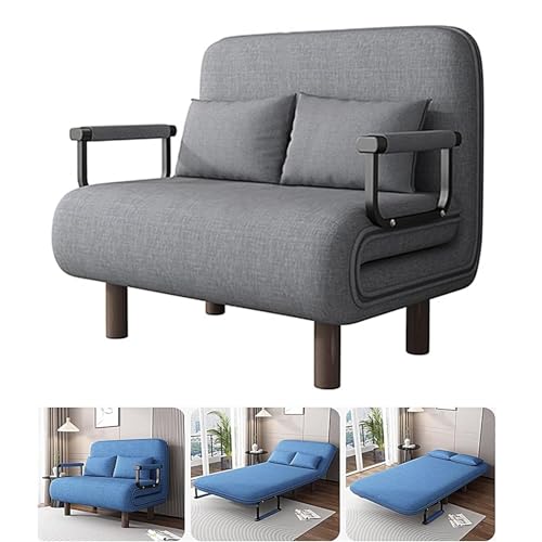 3-in-1-Klappbares Schlafsofa mit 5-stufig verstellbarer Rückenlehne, abnehmbarer & waschbarer Bezug aus Baumwoll-Leinen, platzsparende Chaiselongue für Wohnung & Schlafzimmer, Hellgrau, 190 x 120 x 28 3-in-1-Klappbares Schlafsofa mit 5-stufig verstellbarer Rückenlehne, abnehmbarer & waschbarer Bezug aus Baumwoll-Leinen, platzsparende Chaiselongue für Wohnung & Schlafzimmer, Hellgrau, 190 x 120 x 28 von Generisch