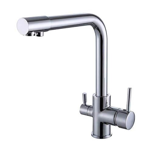 3-in-1 Küchenarmatur 360° Schwenkbarer Wasserhahn mit Wasserfilter Chrom Einloch-Mischbatterie für Küchenspüle Doppelfunktion Pull Down Sprüher Modernes Design 3-in-1 Küchenarmatur 360° Schwenkbarer Wasserhahn mit Wasserfilter Chrom Einloch-Mischbatterie für Küchenspüle Doppelfunktion Pull Down Sprüher Modernes Design von Generisch