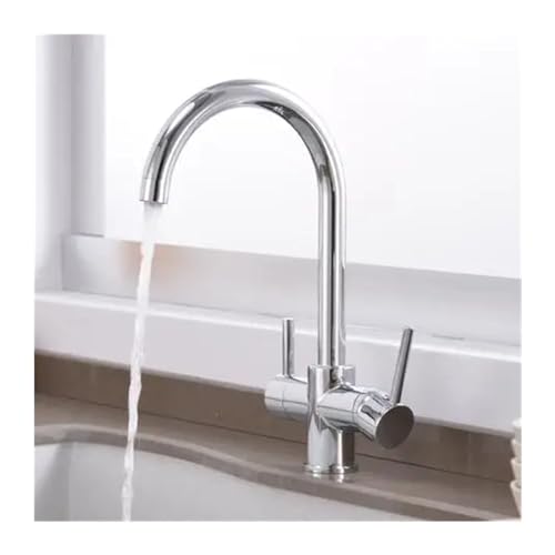 3-in-1 Küchenarmatur mit Doppelgriffen, Heiß- und Kaltmischer, eingebauter Wasserfilter, stilvoller Trinkwasserreiniger für Küchenspüle, einfache Installation & modernes Design 3-in-1 Küchenarmatur mit Doppelgriffen, Heiß- und Kaltmischer, eingebauter Wasserfilter, stilvoller Trinkwasserreiniger für Küchenspüle, einfache Installation & modernes Design von Generisch