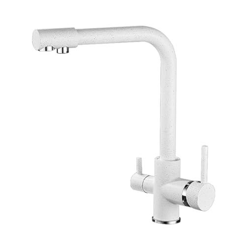 3-in-1 Küchenspüle Wasserhahn mit 360° Drehgelenk und Doppelhebel, kompatibel mit Osmose-Wasserfilter für einfaches Kochen und Reinigen von Generisch