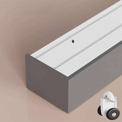 3-in-1-Vorhangschiene – Doppelschiene Raumteiler, Metall-Sichtschutzvorhangstange, einfache Installation, Grau, 390 cm Länge für mehr Privatsphäre und vielseitiges Raummanagement von Generisch