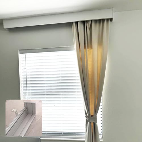 3-in-1-Vorhangschienen-Box mit einläufigen Wandvorhängen für Verdunkelungsvorhänge, 4,0 m Innenbereich, stilvolles Schienenvorhangsystem 3-in-1-Vorhangschienen-Box mit einläufigen Wandvorhängen für Verdunkelungsvorhänge, 4,0 m Innenbereich, stilvolles Schienenvorhangsystem von Generisch