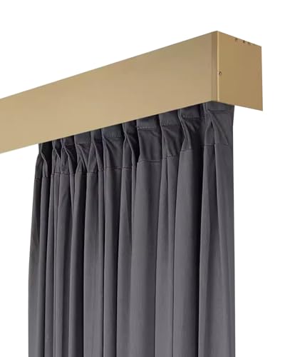 3-in-1-Vorhangschienensystem – Wandmontierte Doppelschiene für Erkerfenster, Aluminium-Raumteiler und Querbehang (410 cm) – perfekte Heimdekor-Lösung von Generisch