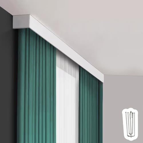 3-in-1-Vorhangschienensystem mit Verdunkelungsvorhängen, Doppelschienen-Design, Haken, perfekt für Raumteiler, einfache Installation und vielseitige Verwendung 3-in-1-Vorhangschienensystem mit Verdunkelungsvorhängen, Doppelschienen-Design, Haken, perfekt für Raumteiler, einfache Installation und vielseitige Verwendung von Generisch