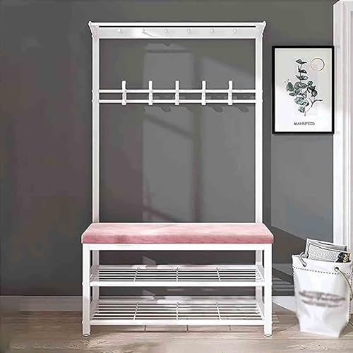 3-in-1 freistehende Garderobenleiste mit Bank & Schuhaufbewahrung Eingangsgarderobe Einfacher Haushalt Nizer für Wohnzimmer Schlafzimmer Flur Weiche Tasche & Schuhregal 3-in-1 freistehende Garderobenleiste mit Bank & Schuhaufbewahrung Eingangsgarderobe Einfacher Haushalt Nizer für Wohnzimmer Schlafzimmer Flur Weiche Tasche & Schuhregal von Generisch