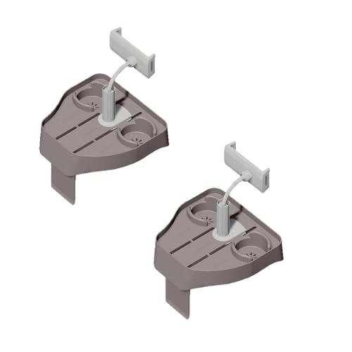 3-in-1 verstellbarer Whirlpool-Tisch mit Tasse, Telefon, Whirlpool-Caddy-Getränk, Clip-on-Pool-Getränkehalter, passend für aufblasbare Pools im Freien (2 Stück) von Generisch