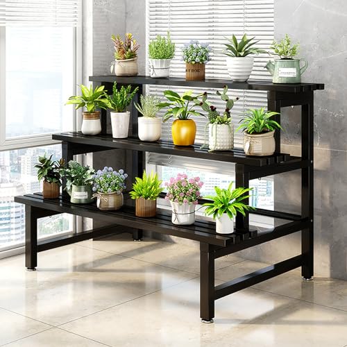 3-stöckiger Metall-Pflanzenständer – Blumentopf-Präsentationsregal im Leiter-Stil für den Innen- und Außenbereich, perfekt für Garten, Terrasse und Balkon – langlebige Aufbewahrungslösung für Pflanzen 3-stöckiger Metall-Pflanzenständer – Blumentopf-Präsentationsregal im Leiter-Stil für den Innen- und Außenbereich, perfekt für Garten, Terrasse und Balkon – langlebige Aufbewahrungslösung für Pflanzen von Generisch