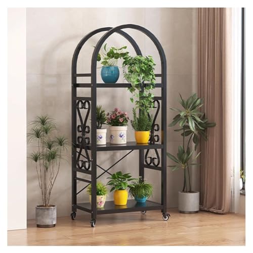 3-stöckiges offenes Bücherregal mit Rollen, freistehendes Metallregal für Büro, Schlafzimmer, Wohnzimmer, tragbares und platzsparendes Design 3-stöckiges offenes Bücherregal mit Rollen, freistehendes Metallregal für Büro, Schlafzimmer, Wohnzimmer, tragbares und platzsparendes Design von Generisch