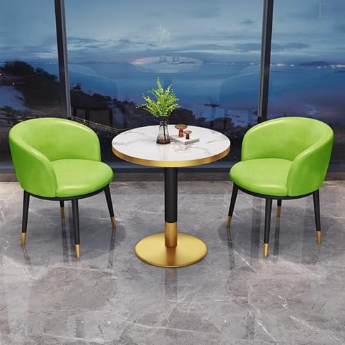 3-teiliges rundes Esstisch-Set für 2 Grüner Küchentisch mit Stühlen Platzsparende Essmöbel für kleine Wohnungen Modernes Design 3-teiliges rundes Esstisch-Set für 2 Grüner Küchentisch mit Stühlen Platzsparende Essmöbel für kleine Wohnungen Modernes Design von Generisch
